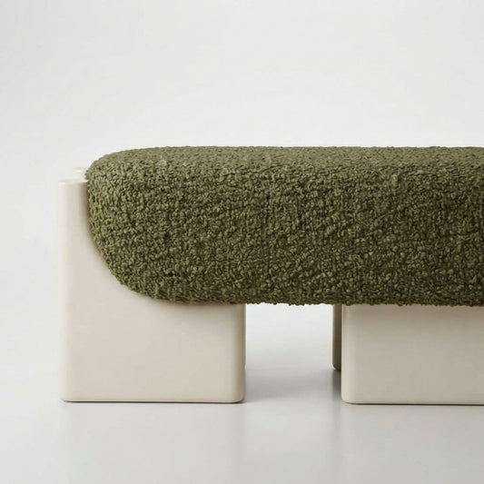 Olive Green Bouclé