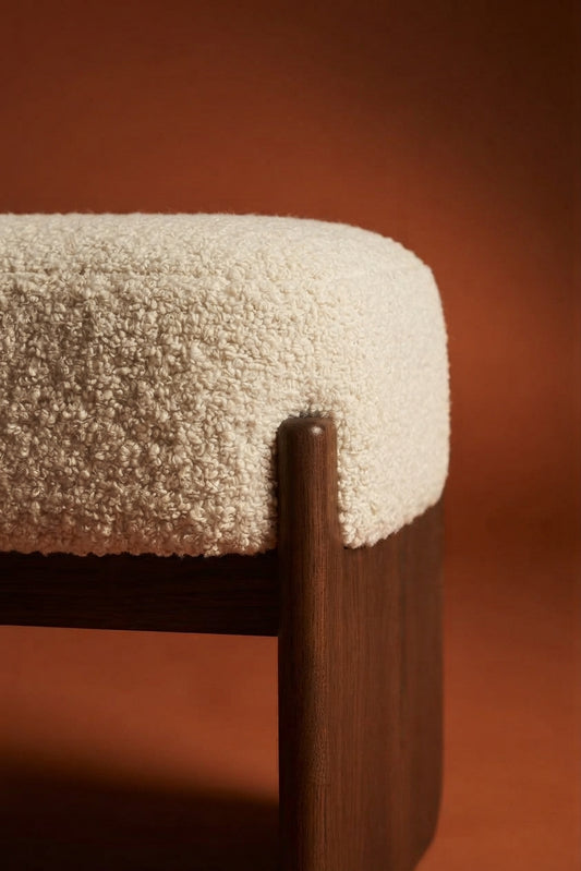 Modern Bouclé Entryway Bench