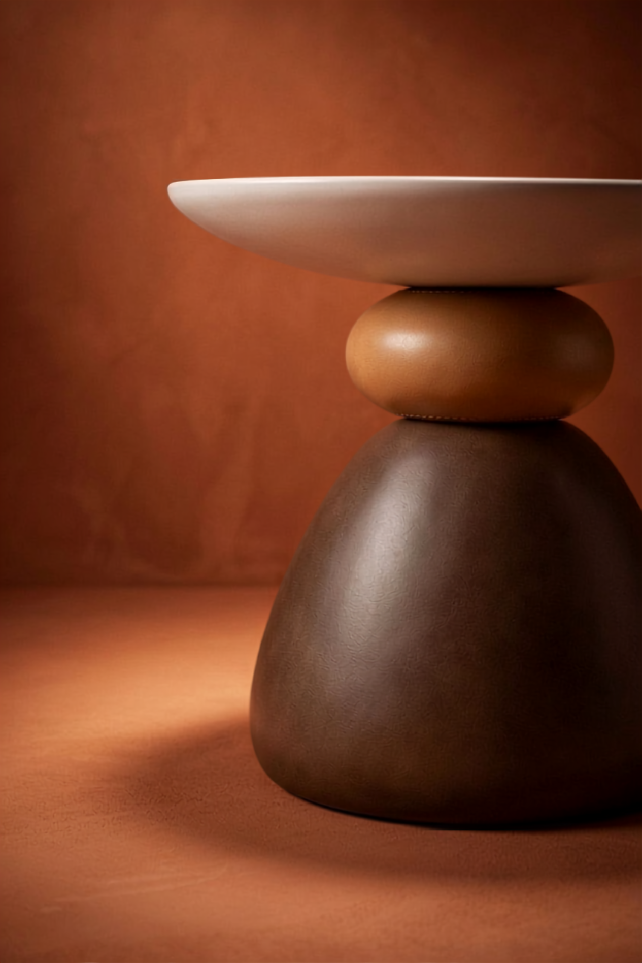 Sculptural Curved Pedestal Side