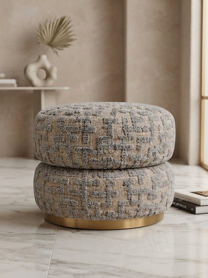 Ottoman with Gold Base