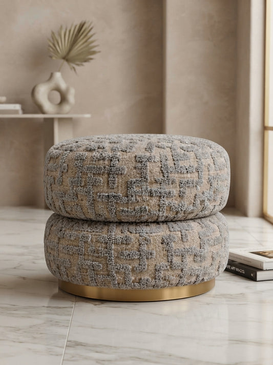 Ottoman with Gold Base
