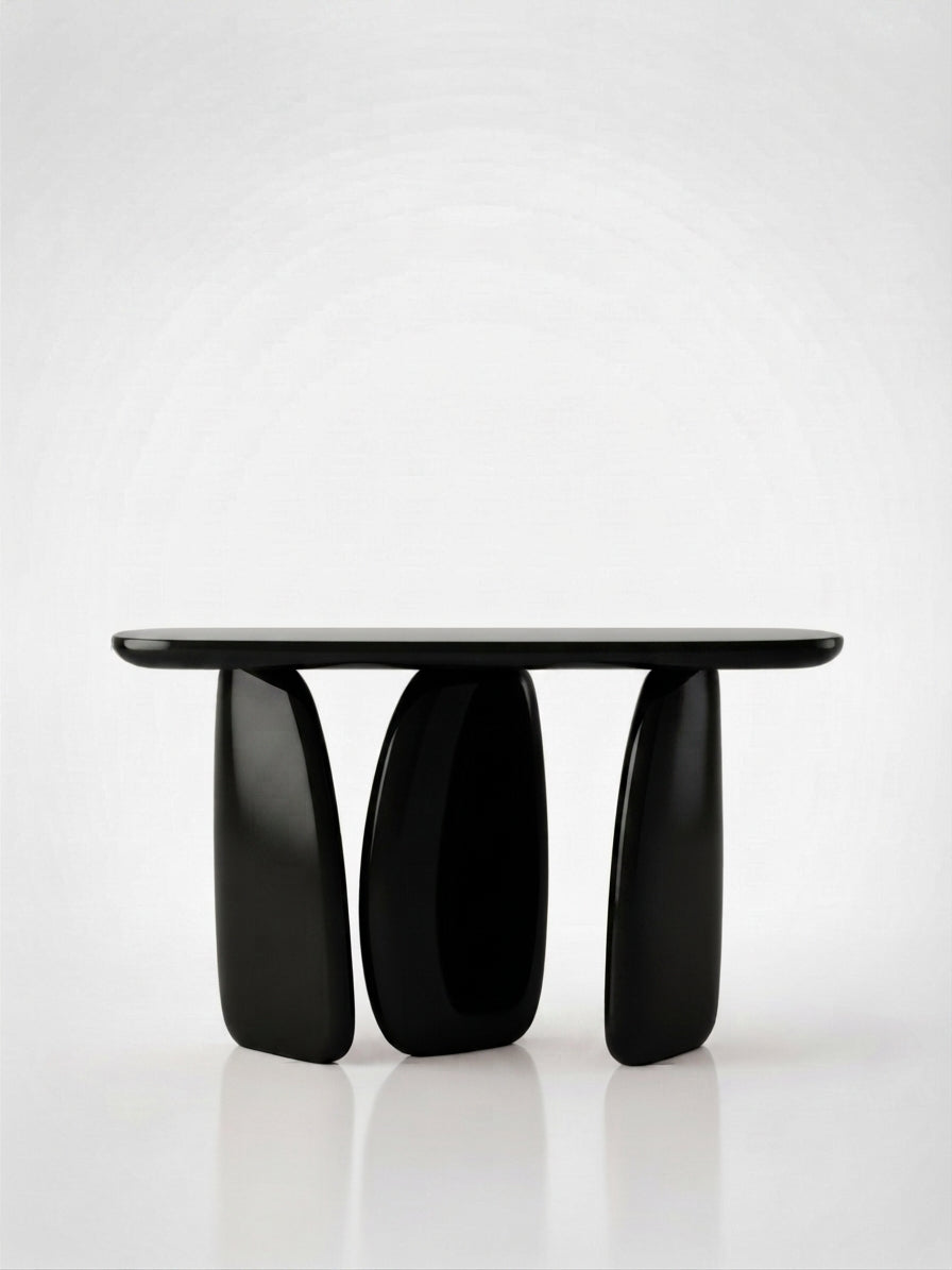 Modern Sculptural Red Console