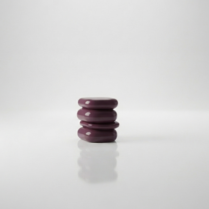 Burgundy Stacked Pebble Side