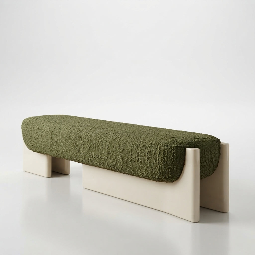 Olive Green Bouclé
