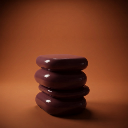 Burgundy Stacked Pebble Side