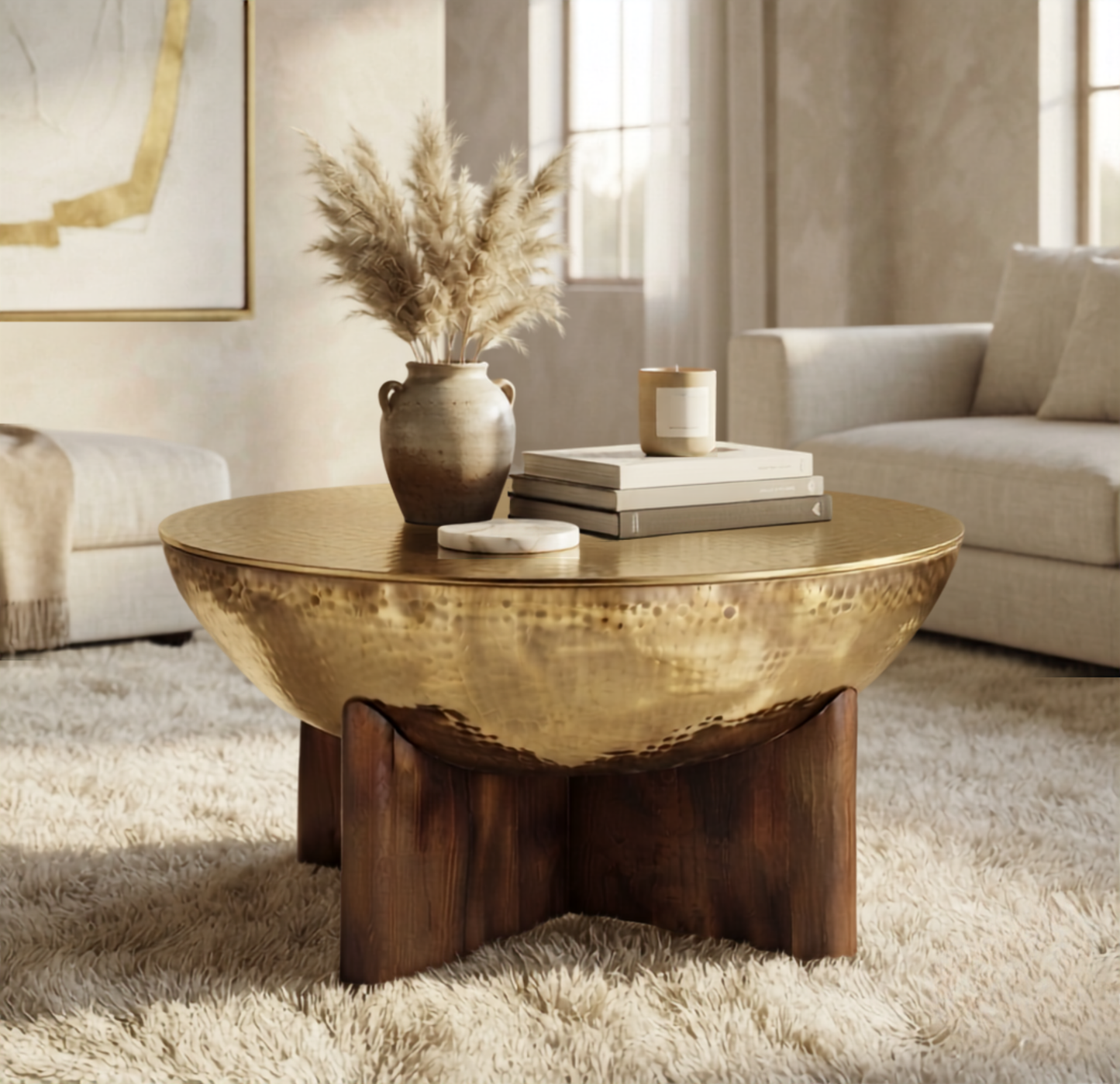 Gold Hammered Bowl