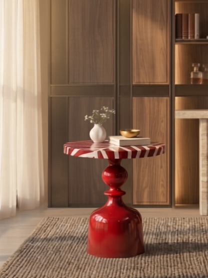 Ruby Chevron Pedestal Side