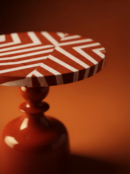 Ruby Chevron Pedestal Side