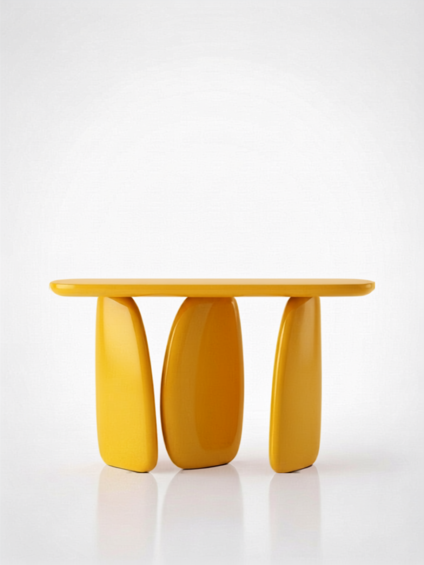 Modern Sculptural Red Console