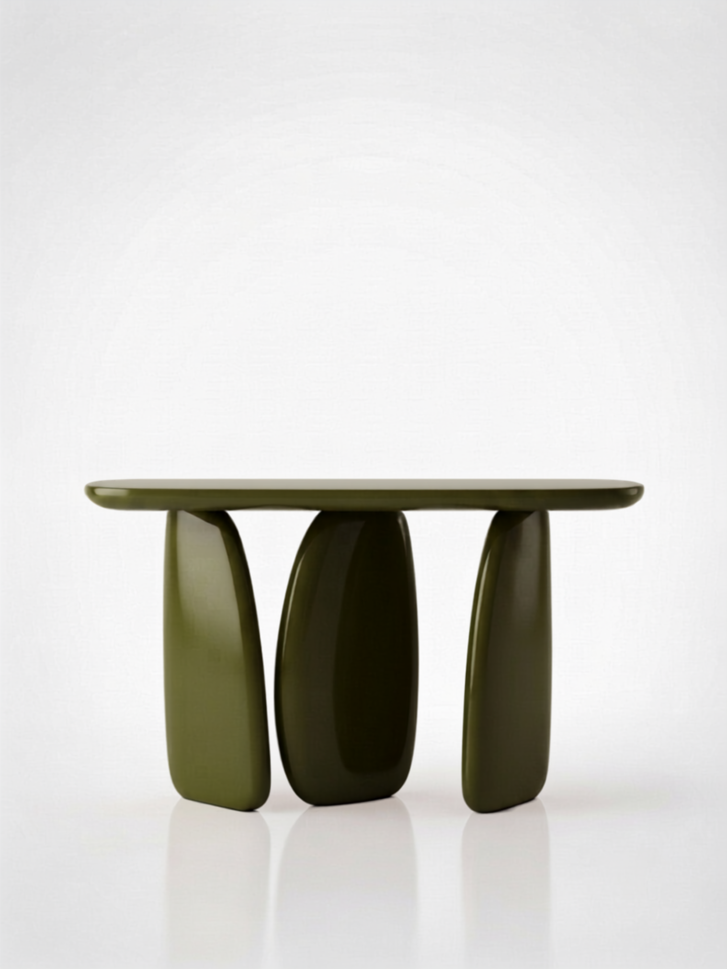 Modern Sculptural Red Console