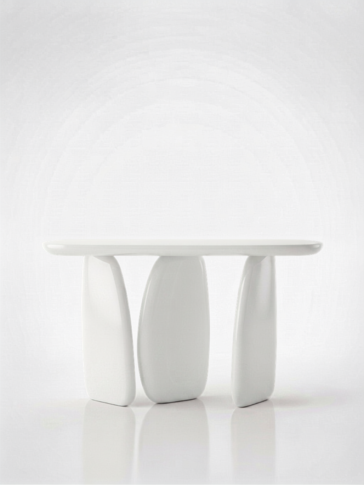 Modern Sculptural Red Console