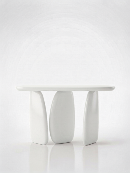 Modern Sculptural Red Console