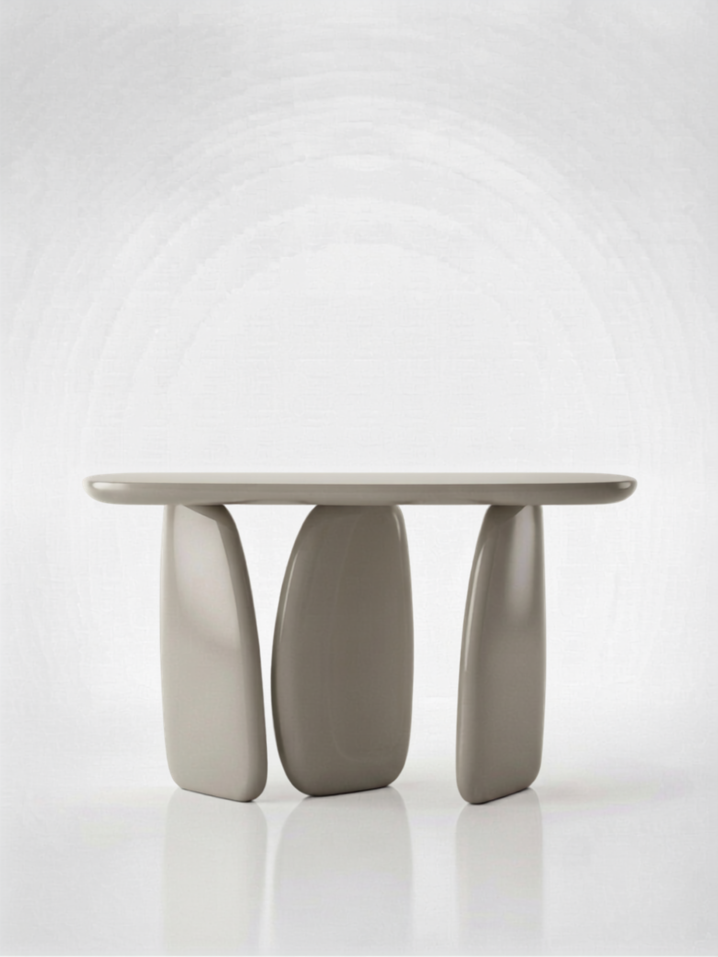 Modern Sculptural Red Console