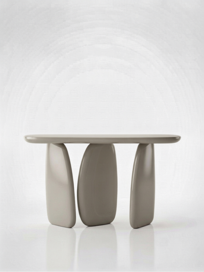 Modern Sculptural Red Console