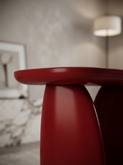 Modern Sculptural Red Console