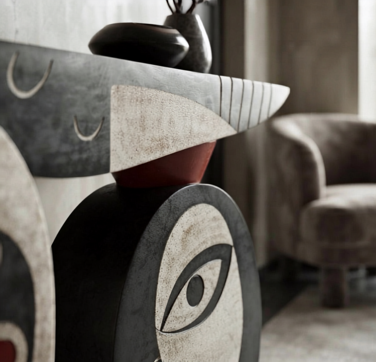 Abstract Muse Sculptural Console