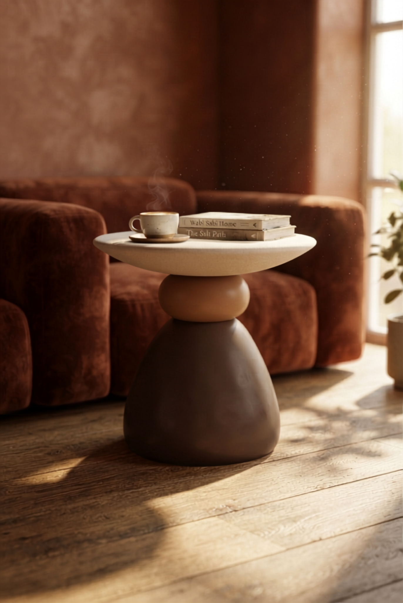 Sculptural Curved Pedestal Side