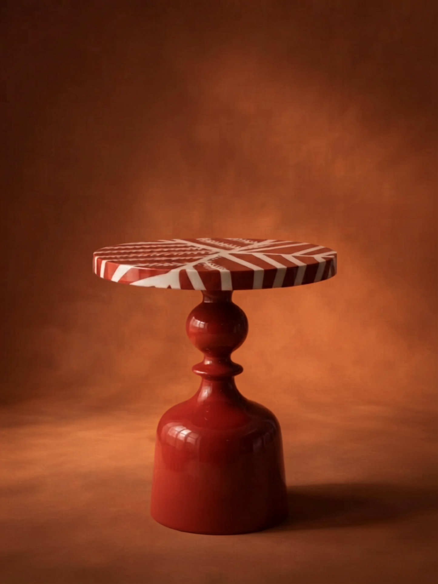 Ruby Chevron Pedestal Side
