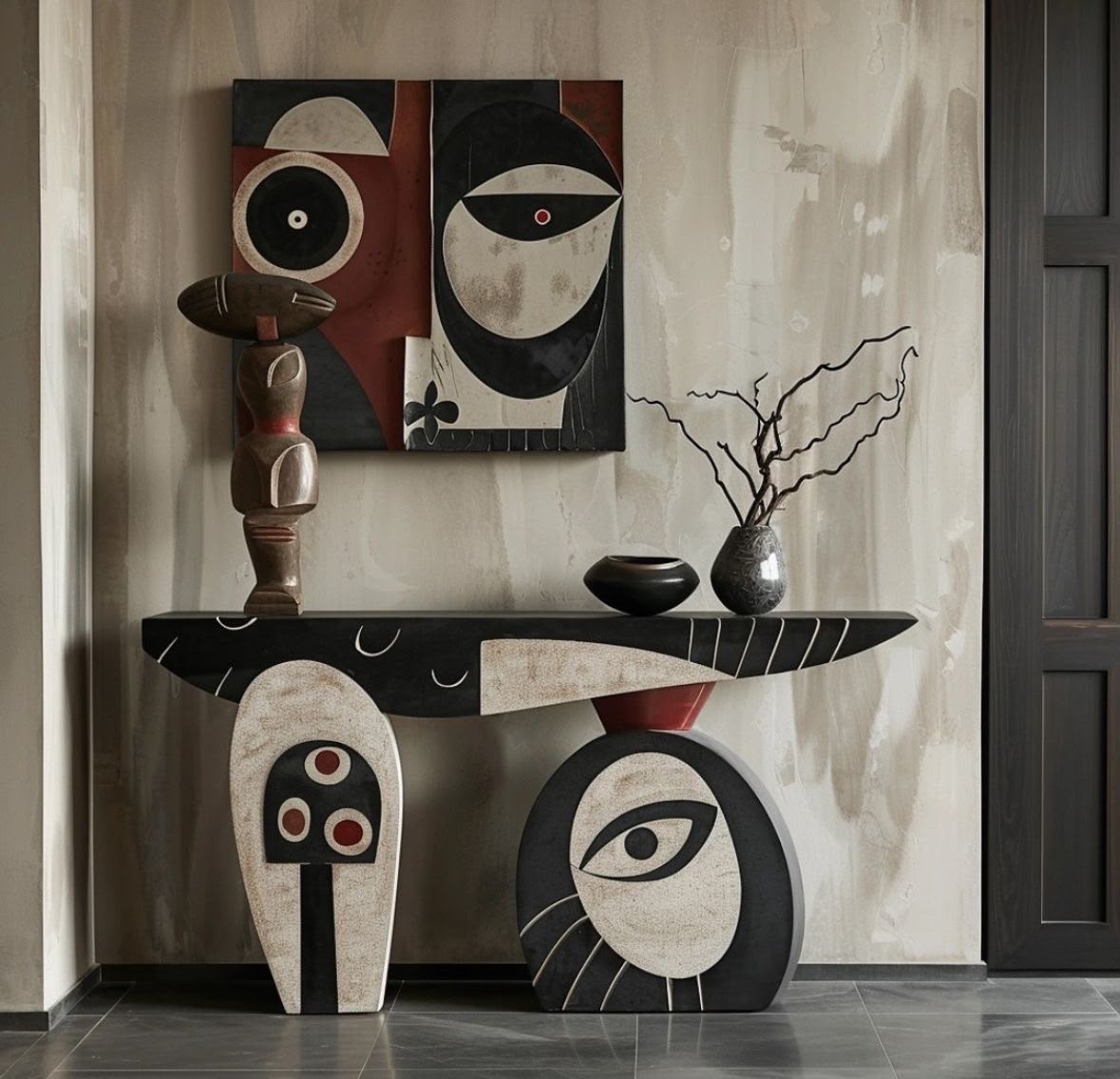 Abstract Muse Sculptural Console
